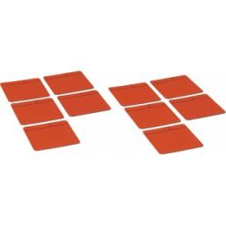 Haftnotizen, magnetisch, LxB 100 x 100 mm, VE 10 Stk, rot SMIT VISUAL