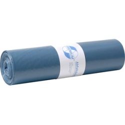 Abfallsäcke, LDPE, 120 l, 60 µm, BxL 700 x 1100 mm, VE 250 Stk, blau Deiss