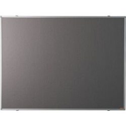 Pinnwand, eloxierter Alu-Rahmen, Stoffbezug, grau, BxH 1200 x 900 mm eurokraft basic