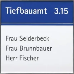 kaiserkraft RIO? Türschild, 1-Loch-Variante, HxB 149,5 x 149,5 mm, silber