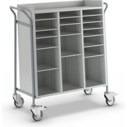 kaiserkraft Bürowagen, für Post, Tragfähigkeit 150 kg, LxBxH 950 x 455 x 1015 mm