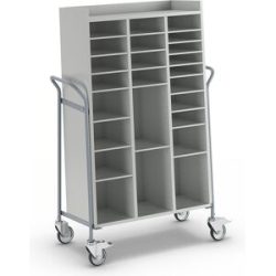 kaiserkraft Bürowagen, für Post, Tragfähigkeit 150 kg, LxBxH 950 x 455 x 1380 mm