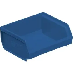 kaiserkraft Sichtlagerkasten aus Polypropylen, LxBxH 96 x 105 x 45 mm, VE 20 Stück, blau
