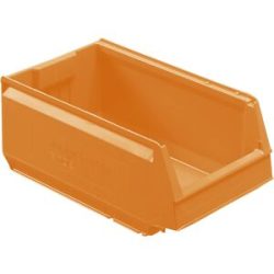 kaiserkraft Sichtlagerkasten aus Polypropylen, LxBxH 350 x 206 x 150 mm, VE 16 Stück, pastellgelb