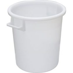 Rundtonne, Volumen 50 l, ab 10 Stk, weiß eurokraft basic