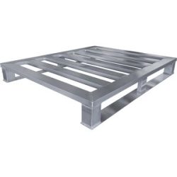 Aluminium-Flachpalette, mit 2 Kufen, LxB 1200 x 1000 mm, ab 10 Stk ratioform