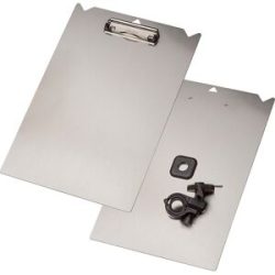 Klemmbrett aus Aluminium, zur Montage an Wagen, für DIN A4, LxB 350 x 240 mm Tarifold
