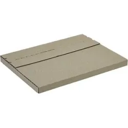 Graspapier-Flachpack, selbstklebend, Innen-LxBxH 257 x 207 x 13 mm, ab 150 Stk ratioform terra