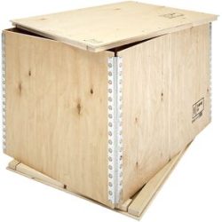 Holzfaltkiste, ohne Kufen, Außen-LxBxH 595 x 395 x 435 mm, ab 5 Stk ratioform economy