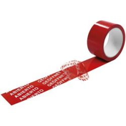 Sicherheitssiegelband, aus PET, VE 6 Rollen, rot, Bandbreite 50 mm, ab 5 VE ratioform