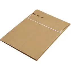Faltentasche, Kraftpapier, retourengeeignet, LxB 300 x 200 mm, VE 100 Stk, ab 10 VE ratioform flow