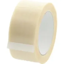 PVC-Packband mit leichtem Abrollen, geprägte Folie, VE 6 Rollen, transparent, Bandbreite 50 mm, ab 10 VE ratioform flow