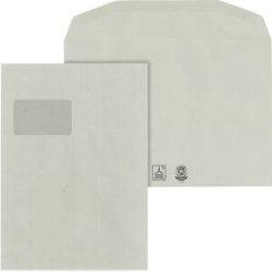 Briefumschläge, Recyclingpapier, Format C4, mit Fenster, VE 500 Stk ratioform economy