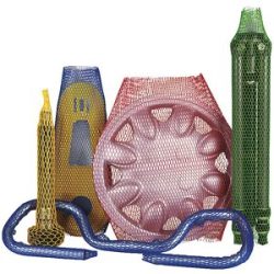 POLY-NET® Schutznetz, Rollenlänge 50 m, blau, feinfädig, für Durchmesser 80 - 120 mm, ab 10 Stk ratioform