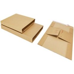Buchverpackung Variofix, Selbstklebeverschluss, braun, mit Fenster, LxB 305 x 215 mm, Füllhöhe 10 - 80 mm, ab 20 Stk ratioform flow