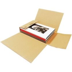 Kreuzverpackung, einteilig, 1-wellig, braun, LxB 325 x 250 mm, Füllhöhe 100 mm, ab 150 Stk ratioform economy