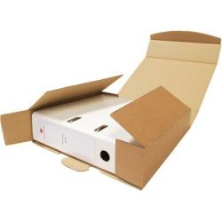 Ordner-Pack, mit Steckverschluss, LxBxH 320 x 290 x 65 mm, braun, Palette mit VE 550 Stk ratioform terra
