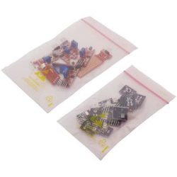 ESD-Druckverschlussbeutel, Materialstärke 60 µm, VE 100 Stk, LxB 300 x 250 mm, ab 10 VE ratioform