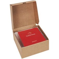 CD-Box, mit Deckel, VE 25 Stk, LxBxH 145 x 130 x 55 mm, für 5 CDs, ab 20 VE ratioform