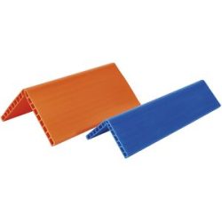 Kantenschutzschiene, aus PE, Schenkelmaße 120 x 120 mm, Länge 800 mm, blau, ab 20 Stk ratioform