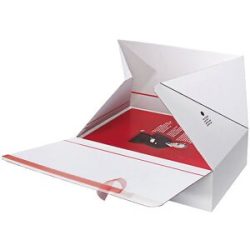 Blitzbox, mit Selbstklebung, weiß, Innenmaße 305 x 215 x 80 mm, A4, Palette mit VE 1200 Stk ratioform flow