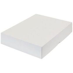 Stülpdeckelkarton, zweiteilig, Innenmaße 435 x 315 x 80 mm, A3, weiß, ab 120 Stk ratioform terra