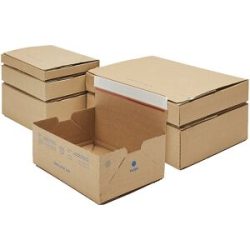 Versandverpackung, 1-wellig, braun, LxBxH 213 x 153 x 37 mm, ab 300 Stk ratioform flow