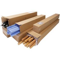 Langer Wellpapp-Faltkarton, braun, LxBxH 415 x 315 x 1130 mm, 2-wellig, ab 5 Stk ratioform terra