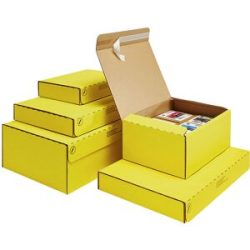 Postversandbox, mit Selbstklebeverschluss, VE 10 Stk, LxBxH 345 x 233 x 115 mm, ab 2 VE ratioform