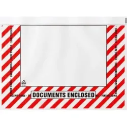 Dokumententaschen Premium, Aufdruck Documents Enclosed, VE 500 Stk, LxB 340 x 250 mm, ab 5 VE ratioform