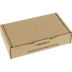 Klappbox mit Sicherheitsverschluss, braun, VE 20 Stk, Innen-LxBxH 18 x 110 x 45 mm ratioform terra