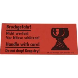 Warnetiketten, Aufdruck Bruchgefahr!, VE 1000 Stk, LxB 145 x 70 mm, ab 5 VE ratioform