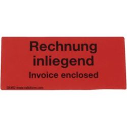 Warnetiketten, Aufdruck Rechnung inliegend, VE 1000 Stk, LxB 80 x 40 mm ratioform
