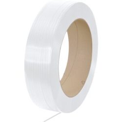 Umreifungsband PP, für Bandabroller, Kern-Ø 407 mm, LxB 2000 m x 12,7 mm, Stärke 0,7 mm, weiß, ab 5 Stk ratioform