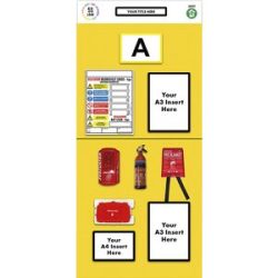 kaiserkraft Regal-Infoboard Einzelmarkierung, Brandschutz, HxB 2000 x 900 mm, gelb
