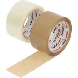 PP-Packband, Naturkautschuk, transparent, Bandbreite 50 mm, ab 100 Stk ratioform economy