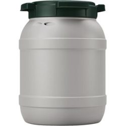 kaiserkraft Weithalsfass UN-X, graugrün, Höhe 265 mm, Volumen 6 l