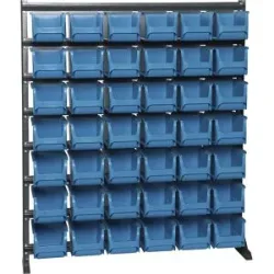 kaiserkraft Kleinteile-Lagerregal ECO, mit Sichtlagerkästen, HxT 1160 x 235 mm
