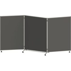 Präsentationswand, faltbar und mobil, HxBxT 1905 x 3640 x 500 mm, anthrazit eurokraft basic
