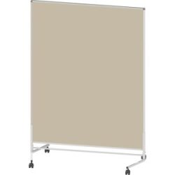 kaiserkraft Funktionswand, mobil, Textil, beidseitig, beige, BxH 1200 x 1500 mm