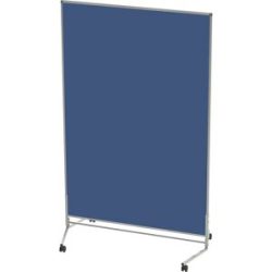 kaiserkraft Funktionswand, mobil, Textil, beidseitig, graublau, BxH 1200 x 1800 mm