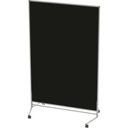 kaiserkraft Funktionswand, mobil, Textil, beidseitig, schwarz, BxH 1200 x 1800 mm
