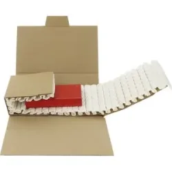 kaiserkraft Kreuzverpackung tissueWave®, mit Steckverschluss, LxBxH 153 x 106 x 66 mm, VE 30 Stk, ab 3 VE
