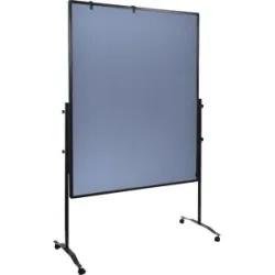 Legamaster PREMIUM PLUS Moderationswand, höhenverstellbar, Hoch- und Querformat, Filz, blau-grau