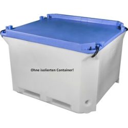 kaiserkraft Deckel, für isolierte Container, LxBxH 1230 x 1030 x 100 mm, blau