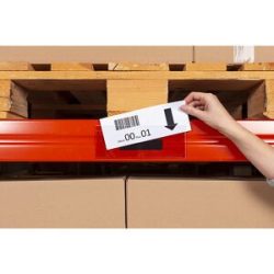 kaiserkraft Etikettenhalter, verlängerte Vorderseite, VE 50 Stk, BxH 210 x 100 mm, magnetisch