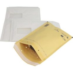 kaiserkraft Versandtasche aroFOL®, Selbstklebeverschluss, mit Fenster, Innen-LxB 265 x 175 mm, weiß, VE 100 Stk, ab 5 VE