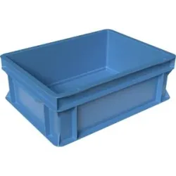 kaiserkraft Euro-Stapelbehälter, LxBxH 400 x 300 x 145 mm, blau, VE 6 Stk