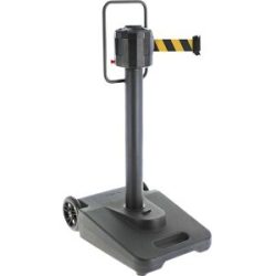 Gurtabsperrung, mobil, 1 x 20 m Gurtband, gelb/schwarz VISO