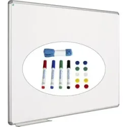 Whiteboard-Set Design inkl. Zubehör, Stahl, BxH 600 x 450 mm eurokraft pro